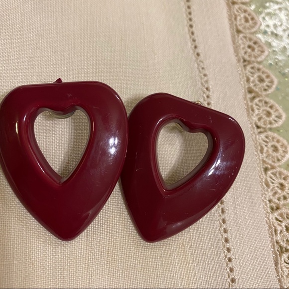 2 pair lot bundle vintage retro 80s 90s earrings pierced beaded and maro… - Picture 3 of 4